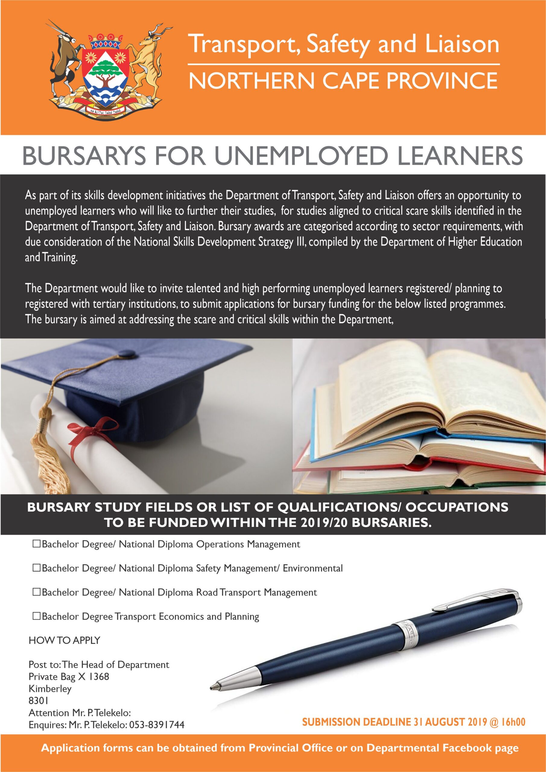 ADVERT FOR UNEMPLOYED LEARNERS